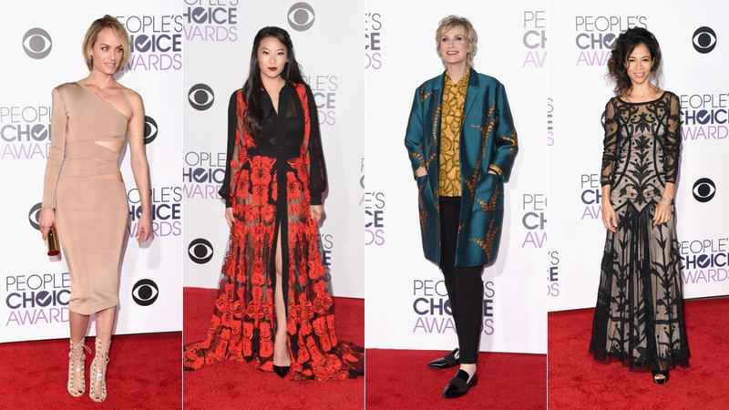 Illustration for article titled Voluminous Drapes, Clean Cuts & Some Balmain at the Peoples' Choice Awards